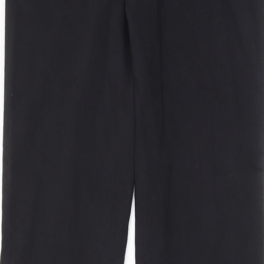 Dolorse Womens Black Cotton Straight Jeans Size 12 L32 in Regular Zip - Pockets, Belt Loops