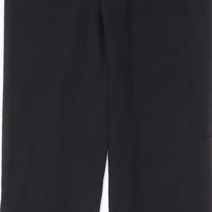 Dolorse Womens Black Cotton Straight Jeans Size 12 L32 in Regular Zip - Pockets, Belt Loops