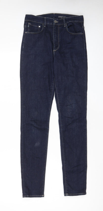 Womens UK Size 29 in H&M Regular Fit Straight Blue Jeans