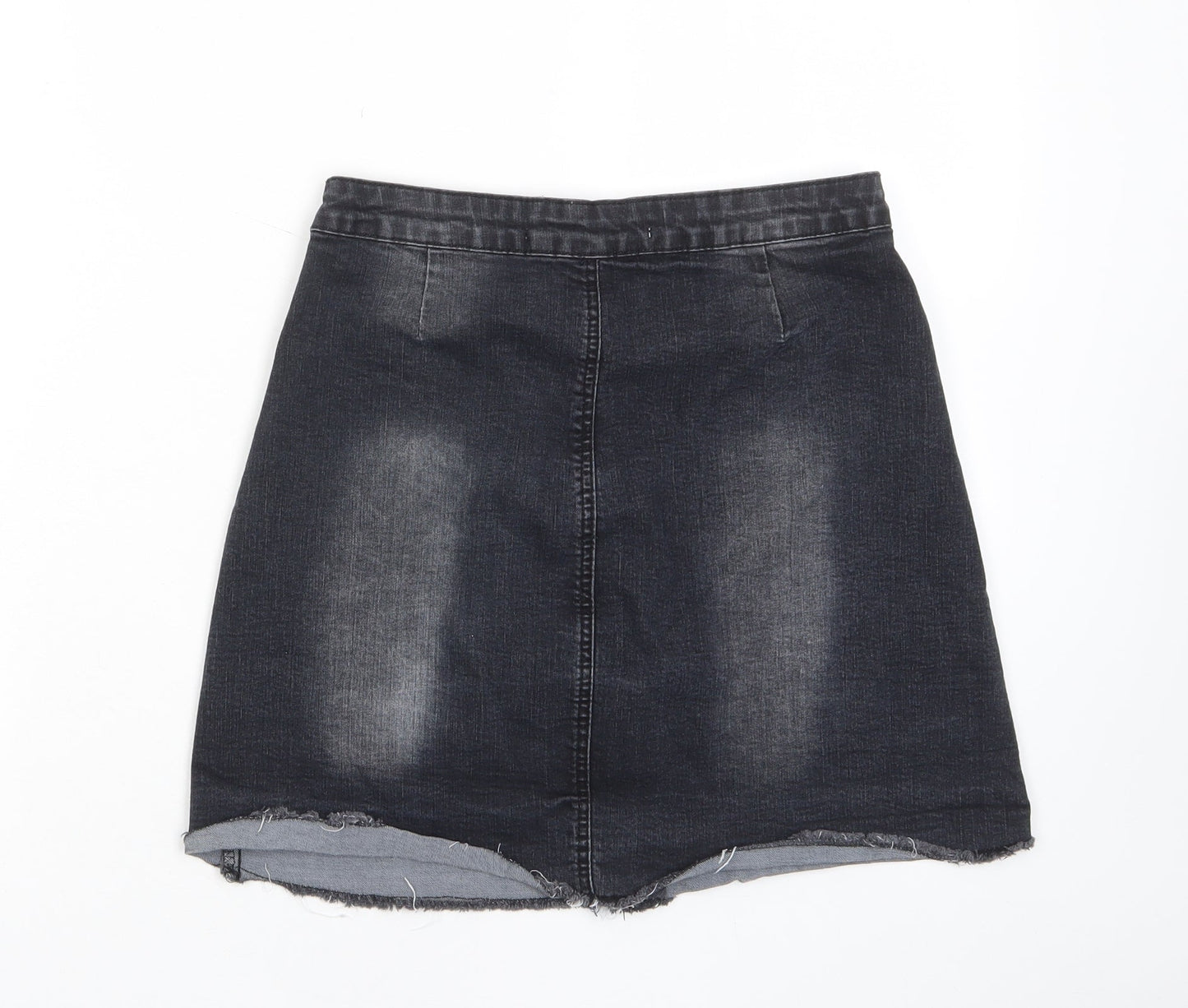 Brave Soul Womens Red Cotton A-Line Skirt Size 10 Button