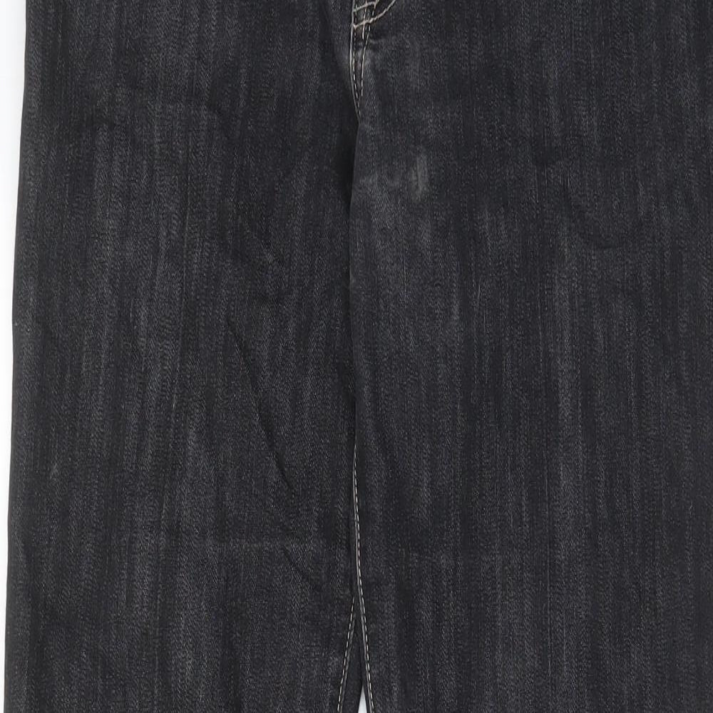 David Kahn Womens Black Cotton Straight Jeans Size 28 in L30 in Regular Zip - Pockets, Belt Loops