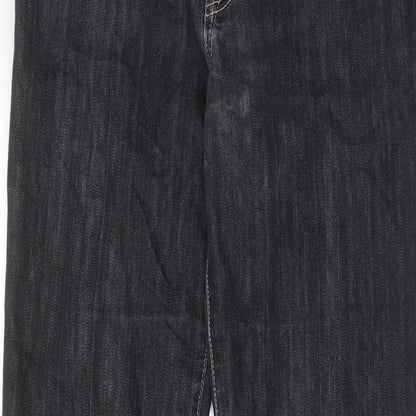 David Kahn Womens Black Cotton Straight Jeans Size 28 in L30 in Regular Zip - Pockets, Belt Loops