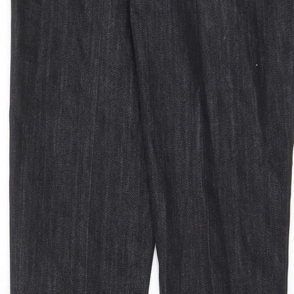 David Kahn Womens Black Cotton Straight Jeans Size 28 in L30 in Regular Zip - Pockets, Belt Loops