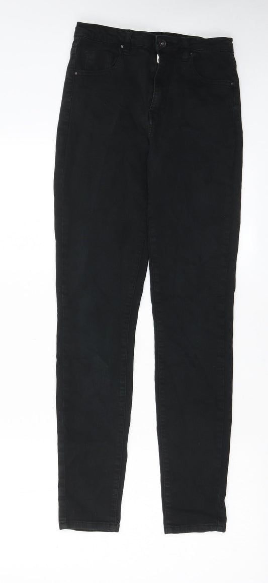Womens UK Size 8 Toxik3 Regular Fit Skinny Black Jeans