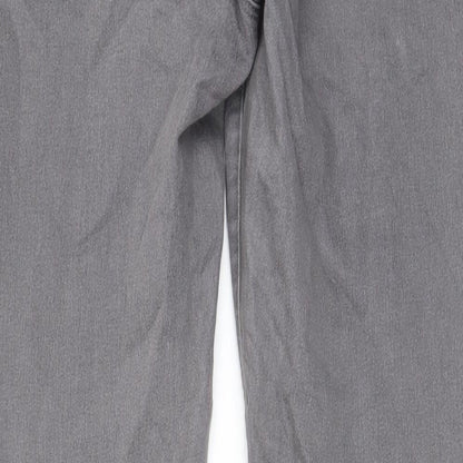 Dorothy Perkins Womens Grey Cotton Skinny Jeans Size 12 L30 in Regular - Elastic waist