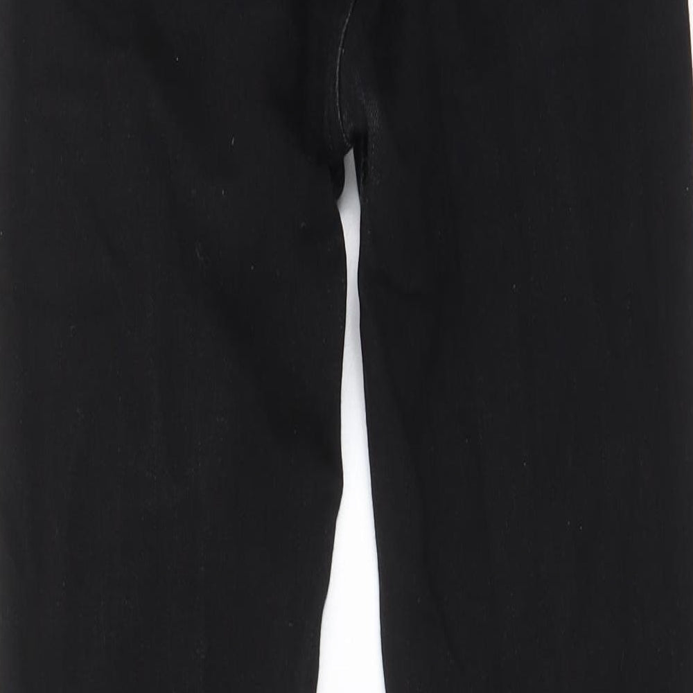 Pull&Bear Womens Black Cotton Skinny Jeans Size 6 L28 in Regular Zip - Pockets, Belt Loops