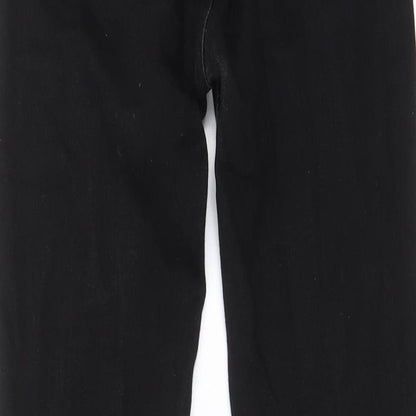 Pull&Bear Womens Black Cotton Skinny Jeans Size 6 L28 in Regular Zip - Pockets, Belt Loops