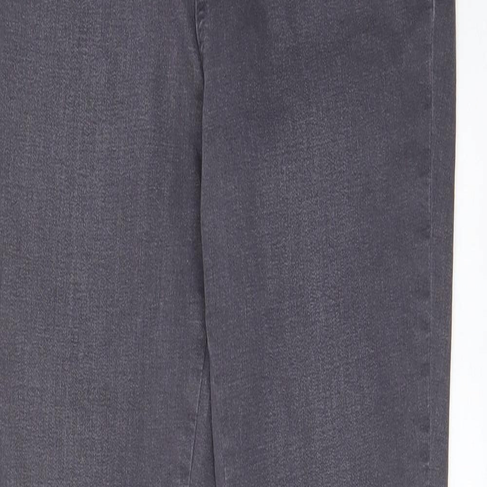 TU Womens Grey Cotton Skinny Jeans Size 12 L28 in Regular Zip - Pockets, Belt Loops