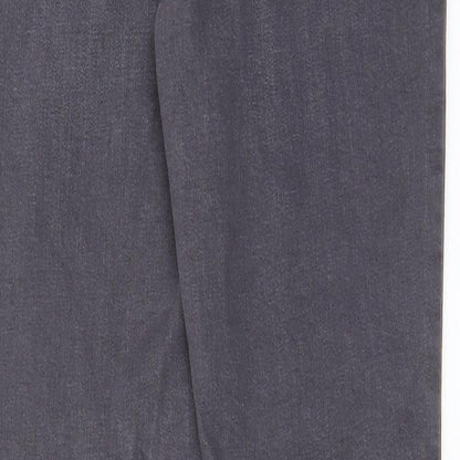 TU Womens Grey Cotton Skinny Jeans Size 12 L28 in Regular Zip - Pockets, Belt Loops