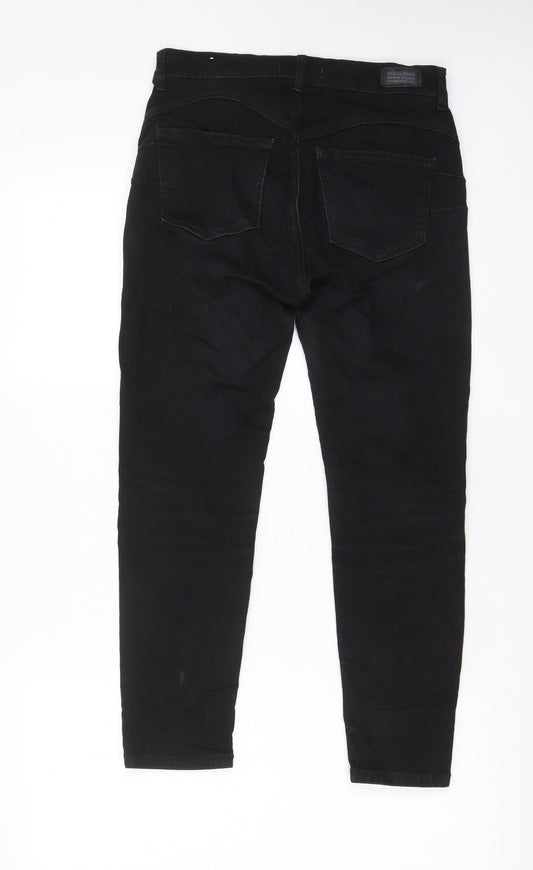 Pull&Bear Womens Black Cotton Skinny Jeans Size 12 L23 in Regular Zip - Pockets, Belt Loops