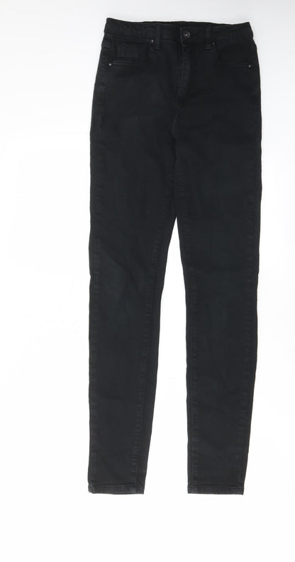 Womens UK Size 8 Toxik3 Regular Fit Skinny Black Jeans