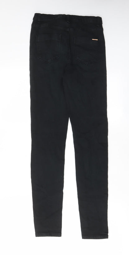 Womens UK Size 8 Toxik3 Regular Fit Skinny Black Jeans