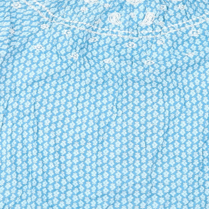 Womens UK Size 8 Marks and Spencer Blue Basic Button-Up