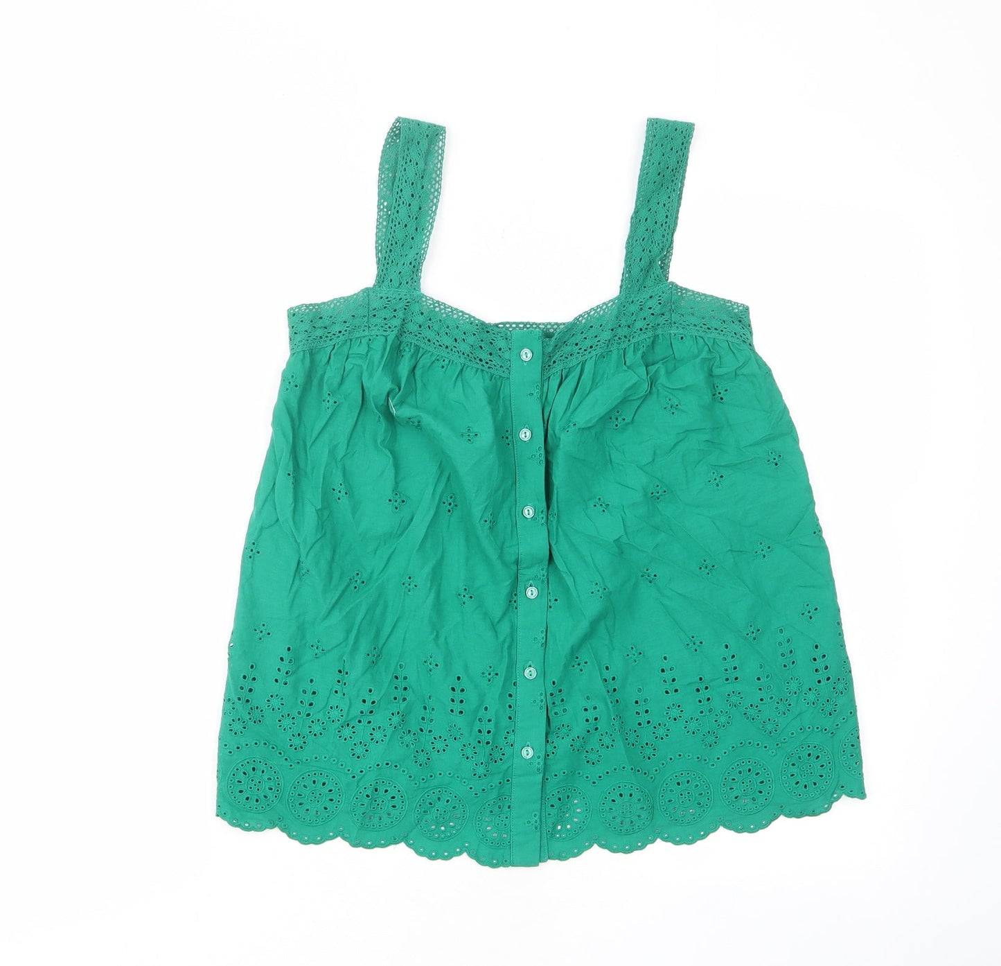 Womens UK Size 8 marks and Green Basic Tank