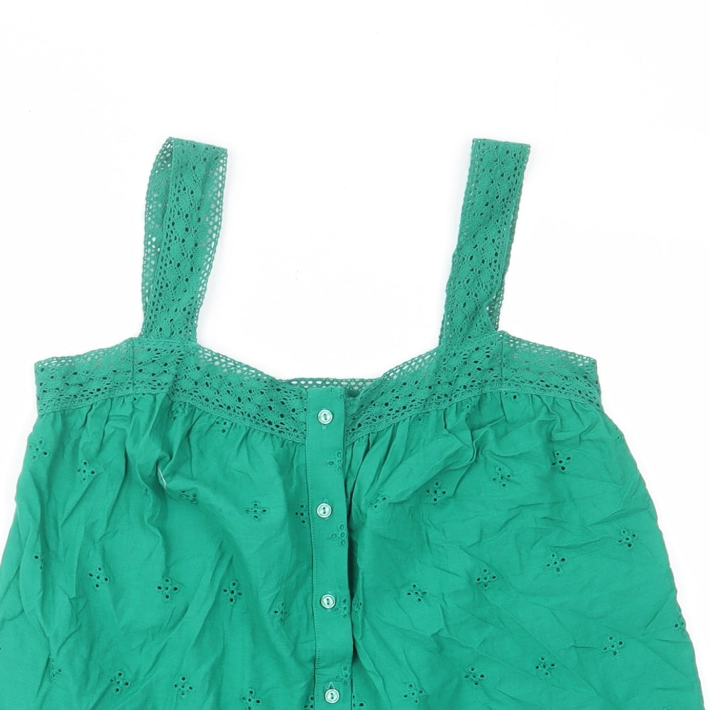 Womens UK Size 8 marks and Green Basic Tank