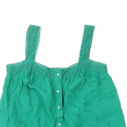 Womens UK Size 8 marks and Green Basic Tank
