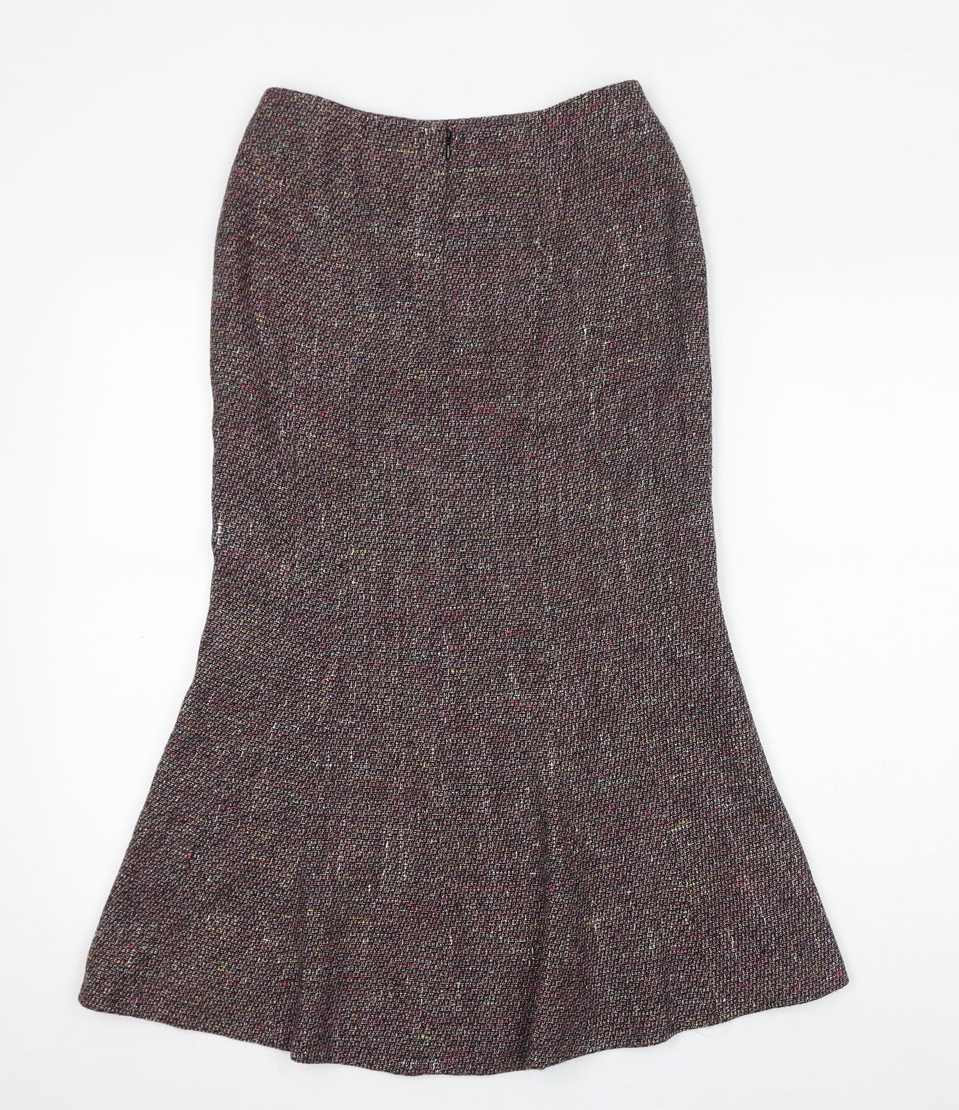Precis Womens Purple Viscose Trumpet Skirt Size 8 Zip