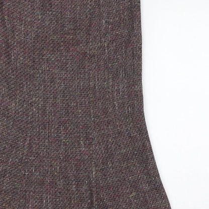 Precis Womens Purple Viscose Trumpet Skirt Size 8 Zip