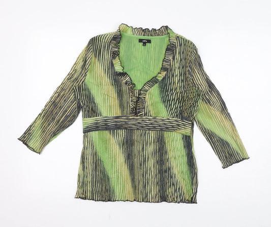 Womens UK Size 12 Per Una Green Basic Blouse