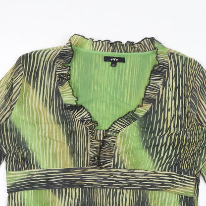 Womens UK Size 12 Per Una Green Basic Blouse