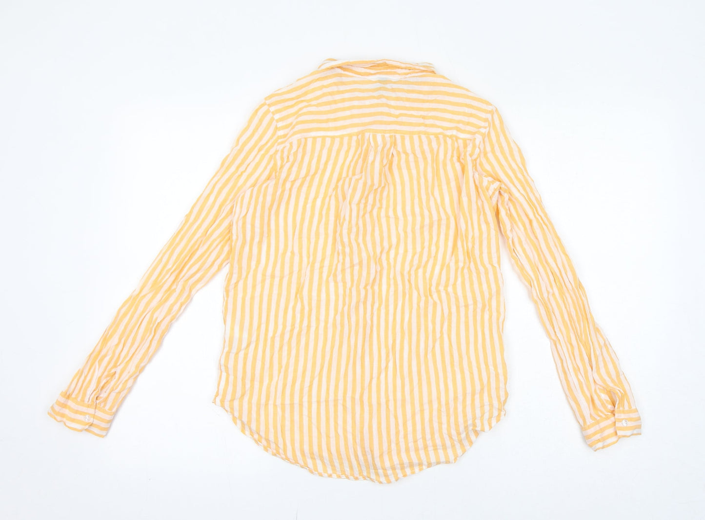 Womens UK Size 6 Divided by H&M Yellow Basic Button-Up