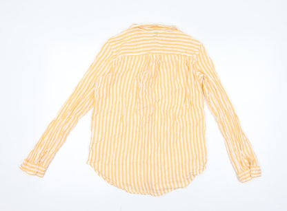 Womens UK Size 6 Divided by H&M Yellow Basic Button-Up