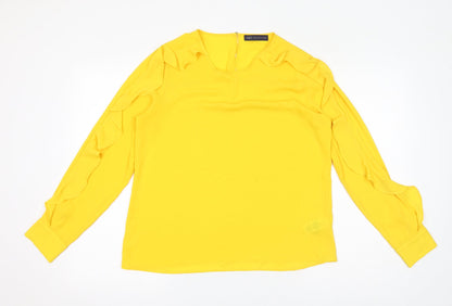 Womens UK Size 12 Marks and Spencer Yellow Basic Blouse