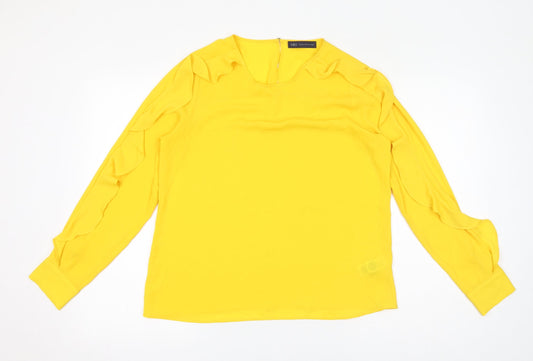 Womens UK Size 12 Marks and Spencer Yellow Basic Blouse