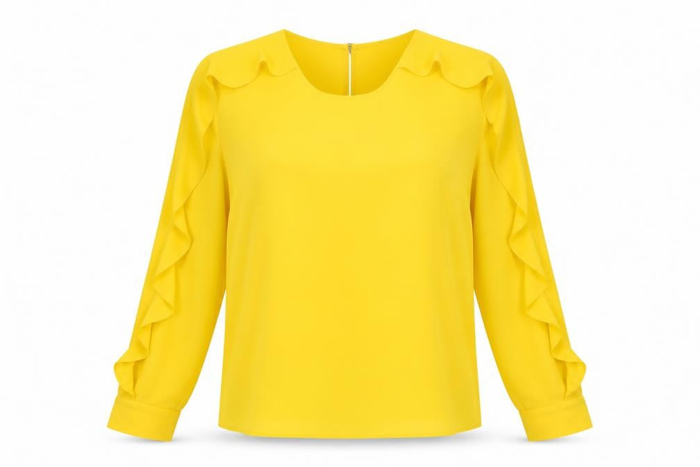 Womens UK Size 12 Marks and Spencer Yellow Basic Blouse