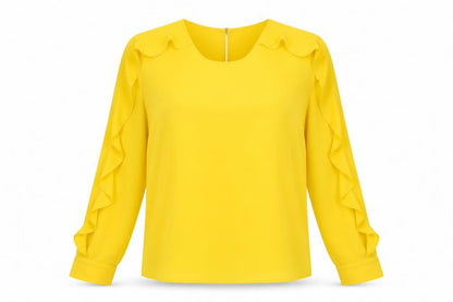 Womens UK Size 12 Marks and Spencer Yellow Basic Blouse