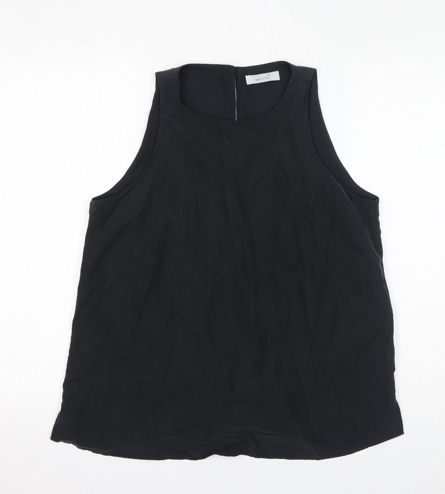 Womens UK Size 10 Per Una Grey Basic Tank