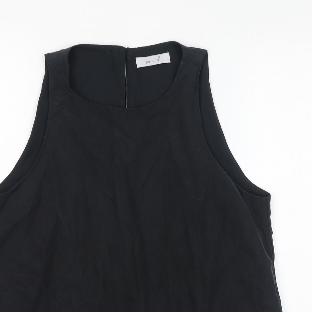 Womens UK Size 10 Per Una Grey Basic Tank
