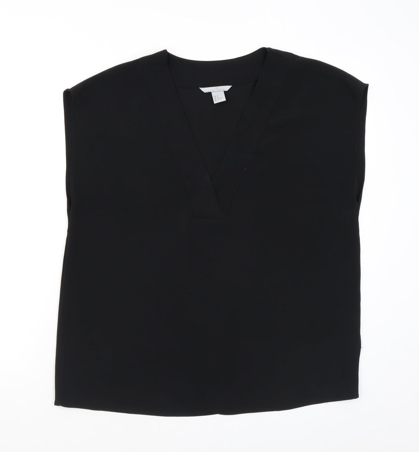 Womens UK Size 12 H&M Black Basic Blouse