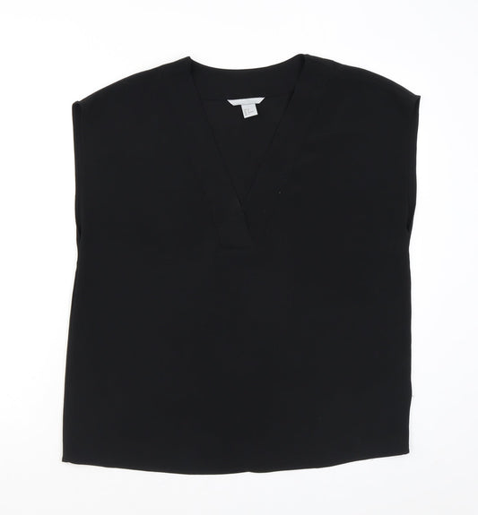 Womens UK Size 12 H&M Black Basic Blouse