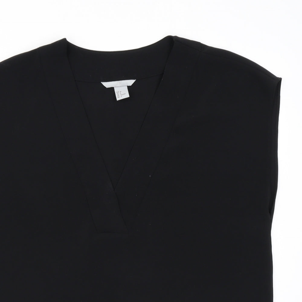 Womens UK Size 12 H&M Black Basic Blouse