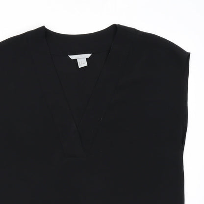 Womens UK Size 12 H&M Black Basic Blouse