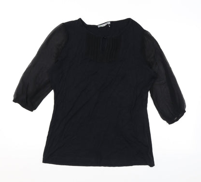 Womens UK Size 12 Marks and Spencer Black Basic Blouse