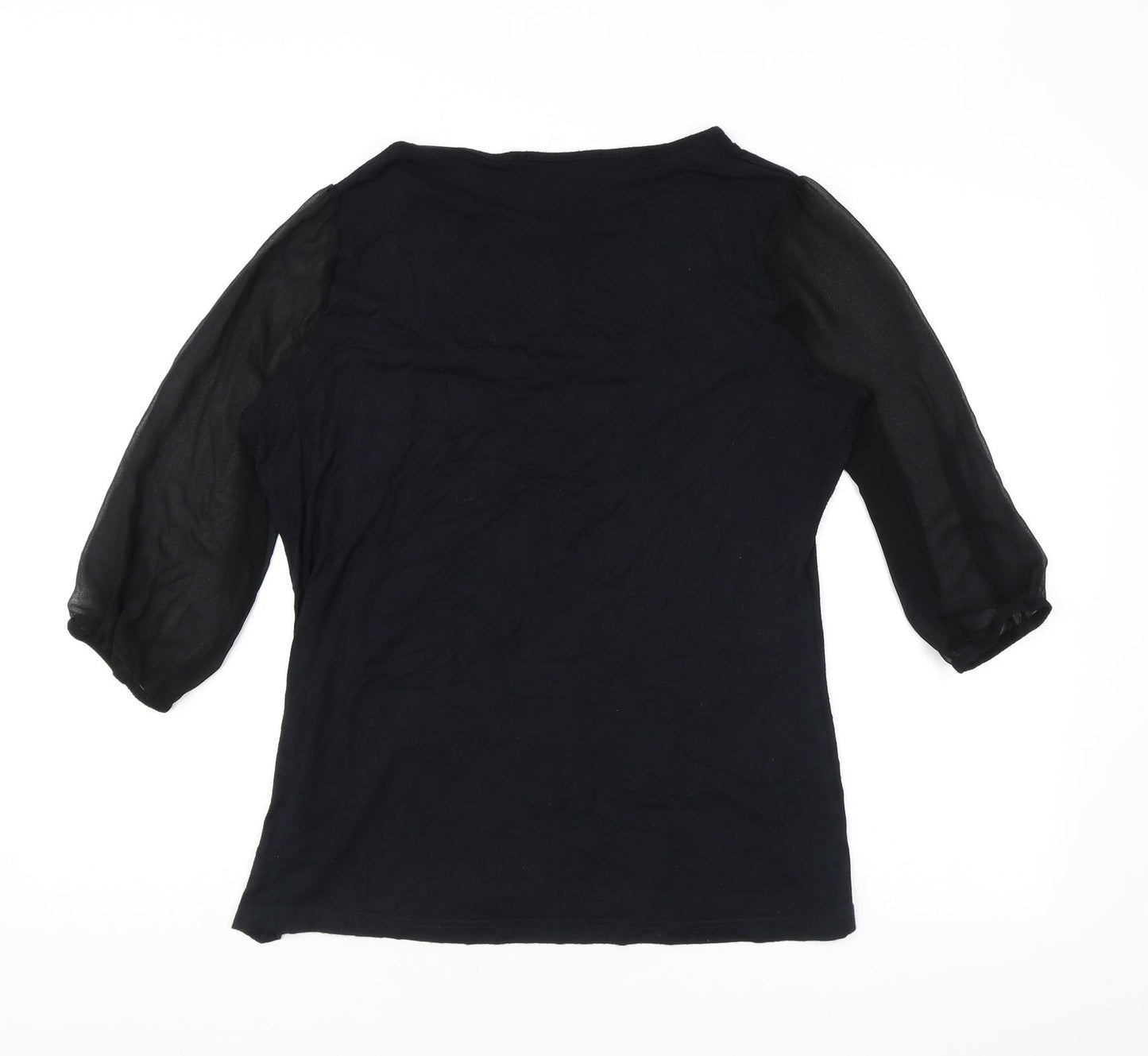 Womens UK Size 12 Marks and Spencer Black Basic Blouse