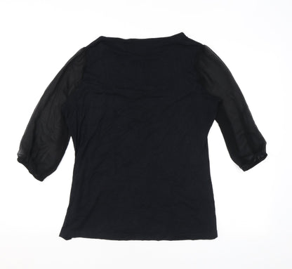 Womens UK Size 12 Marks and Spencer Black Basic Blouse