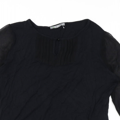 Womens UK Size 12 Marks and Spencer Black Basic Blouse