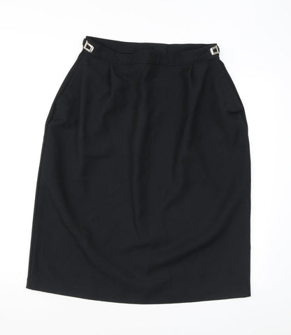 Classics Womens Black Polyester Straight & Pencil Skirt Size 20 Zip
