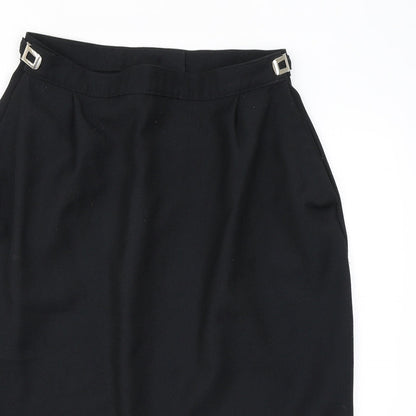 Classics Womens Black Polyester Straight & Pencil Skirt Size 20 Zip