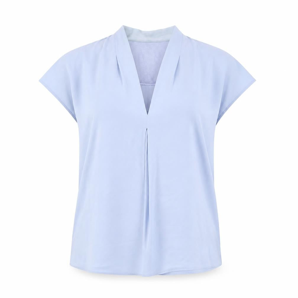 Womens UK Size 12 John Lewis Blue Basic Blouse