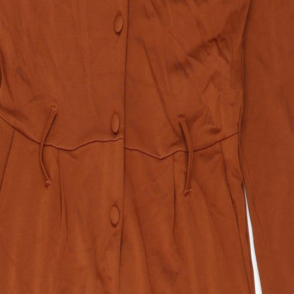 & Other Stories Womens Brown Polyester Jumpsuit One-Piece Size 6 L25 in Button