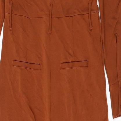 & Other Stories Womens Brown Polyester Jumpsuit One-Piece Size 6 L25 in Button