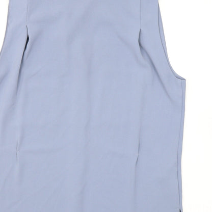 Womens UK Size M Mango Blue Basic Button-Up