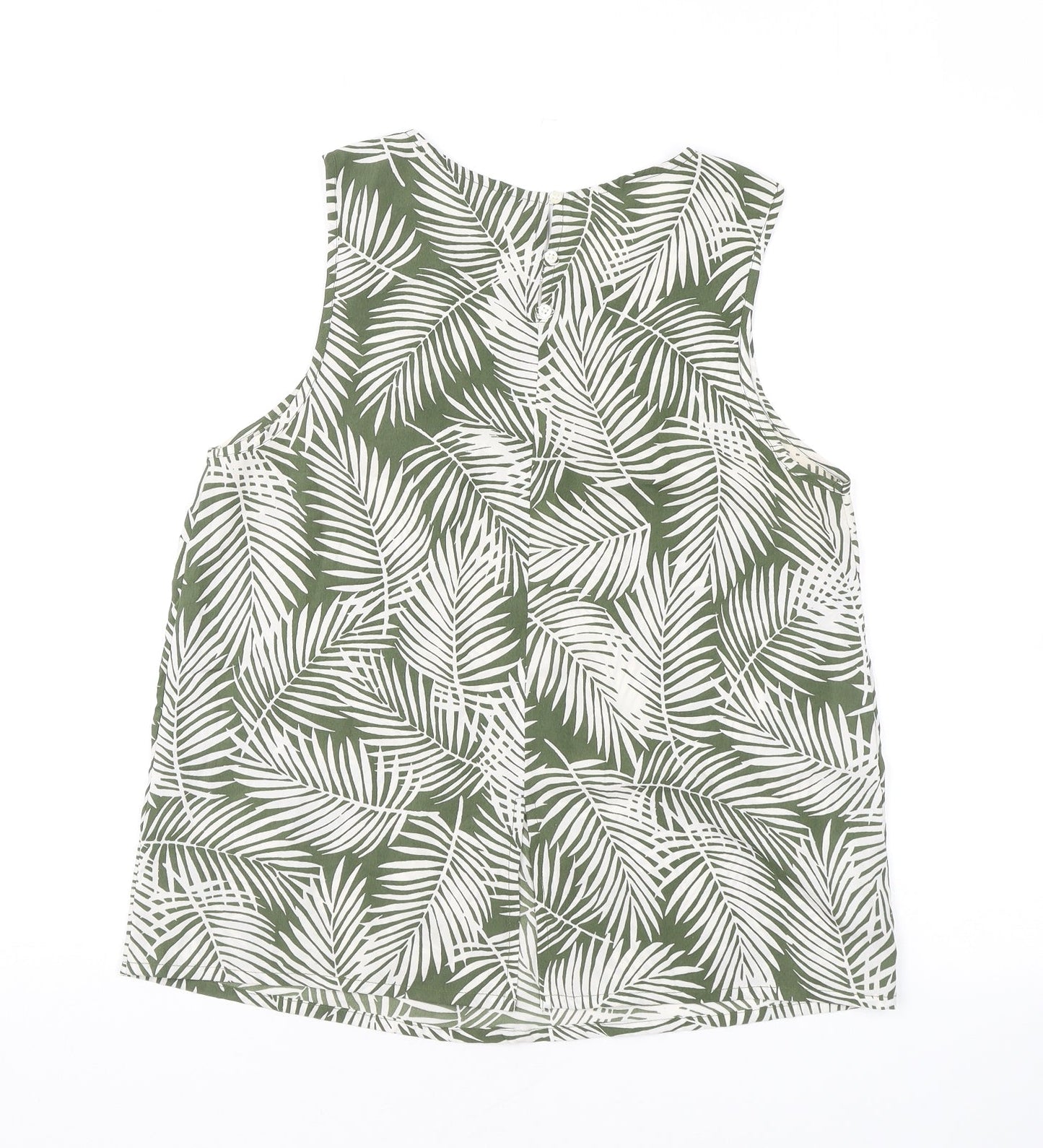 Womens UK Size 12 New Look Green Basic Tank