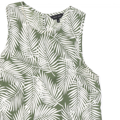Womens UK Size 12 New Look Green Basic Tank