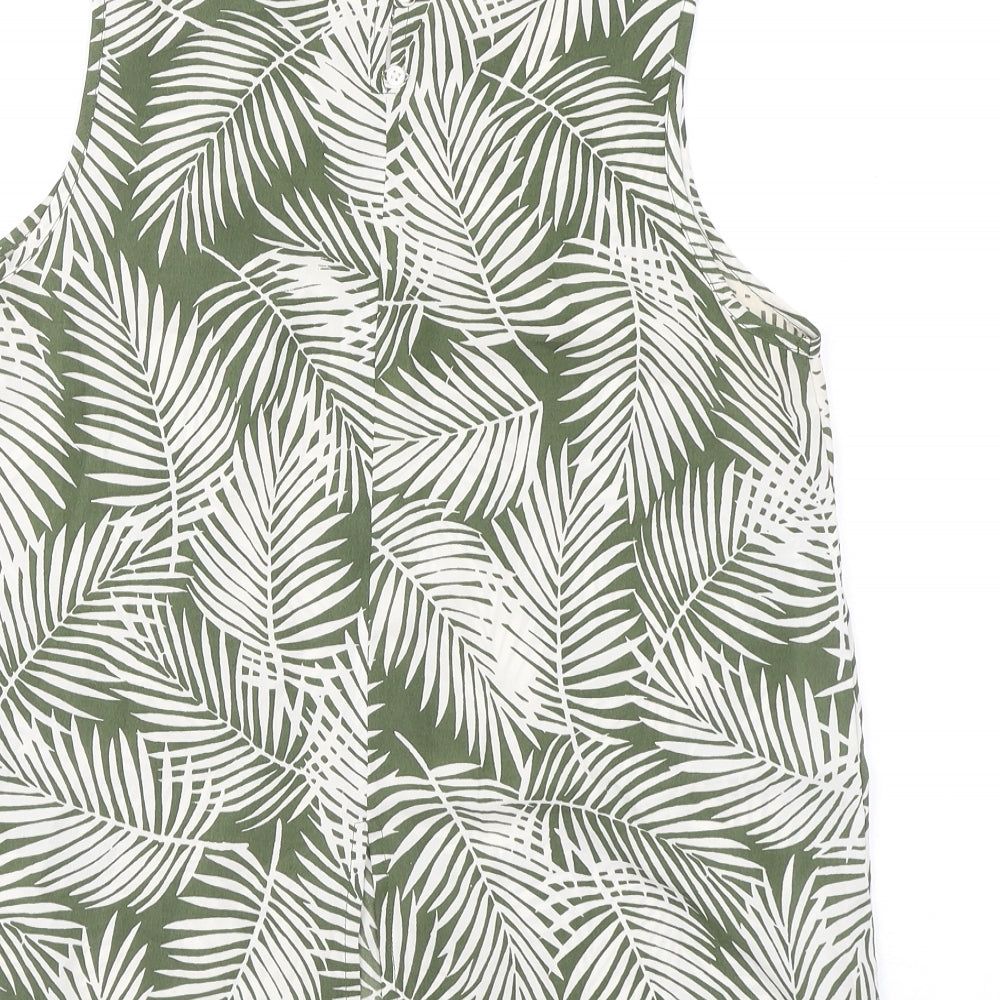 Womens UK Size 12 New Look Green Basic Tank