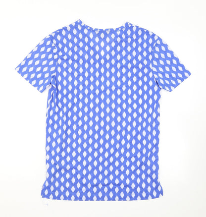 Womens UK Size 8 Marks and Spencer Blue Basic T-Shirt